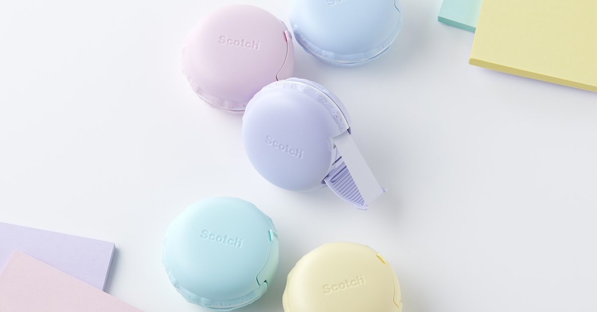 どこに置いても可愛い”見せる文具”！3M｜メンディングテープマカロン型